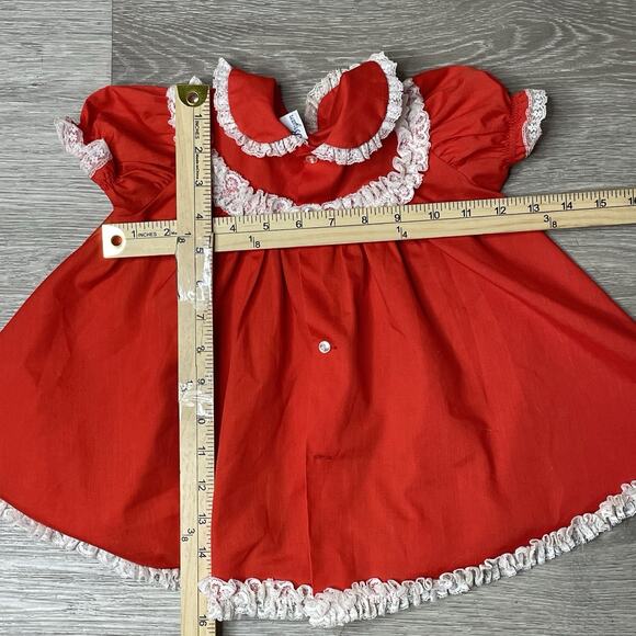Vintage Baby Dress 12-18M Lot Of 2 Bryan Prairie Novelty Victorian Cottagecore - Picture 8 of 9